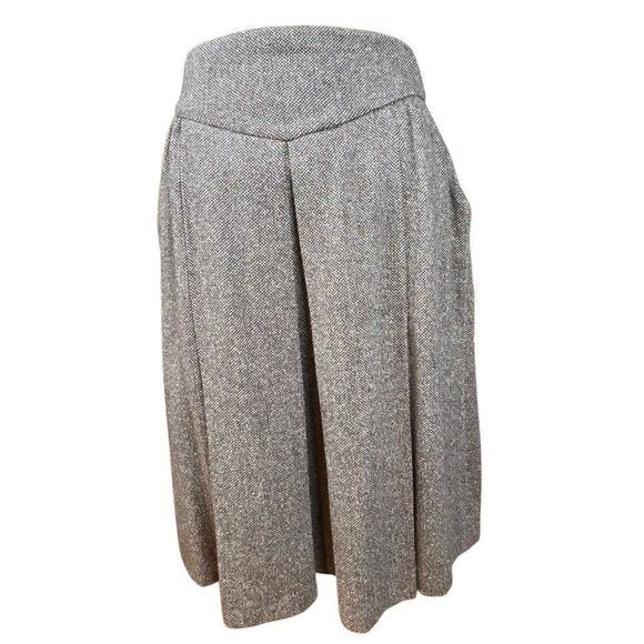 Vintage Sport Missoni Tweed Wool Blend Pleated Midi Skirt Gray Multicolor Fleck - Picture 1 of 13